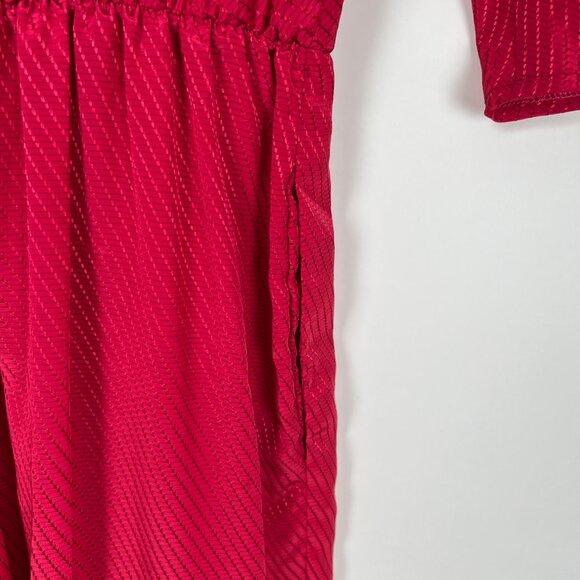 Vintage Jumpsuit Draped Cowl Low Open Back High Rise Waisted Disco Party 70s 80s - Picture 4 of 6